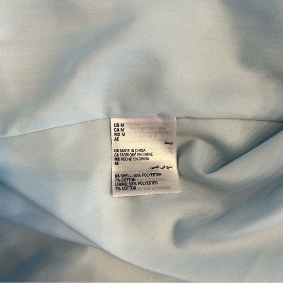 *NWT* And Now This Long Sleeve Pleated Wrap Mini Dress, Sz M, Pastel Blue - Picture 9 of 10